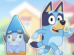 Cluiche Jigsaw Puzzle: Bluey & Bingo Obstacle Course