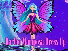 Cluiche Barbie Mariposa Dress Up
