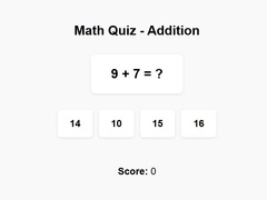 Cluiche Math Quiz Addition