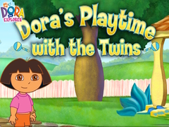 Cluiche Dora the Explorer Dora's Playtime with the Twins