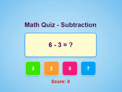 Cluiche Math Quiz - Subtraction