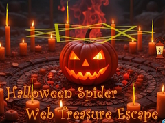 Cluiche Halloween Spider Web Treasure Escape