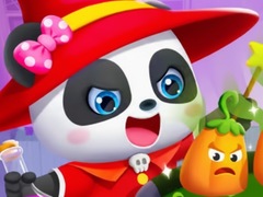 Cluiche Jigsaw Puzzle: Baby Panda Pumpkin Pot