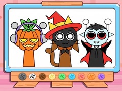Cluiche Coloring Book: Incredibox Sprunki Halloween
