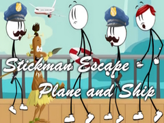 Cluiche Stickman Escape - Plane and Ship