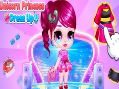 Cluiche Unicorn Princess Dress Up