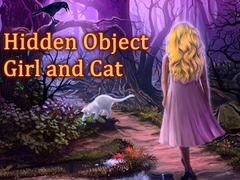 Cluiche Hidden Object Girl and Cat