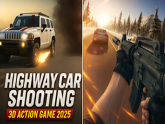 Cluiche Highway Car Shooting 3D Action Game 2025
