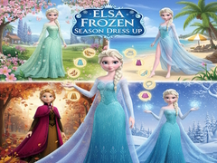 Cluiche Elsa Frozen Season Dress Up