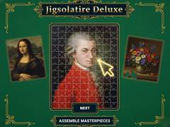 Cluiche Jigsolitaire Deluxe