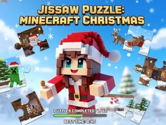 Cluiche Jigsaw Puzzle: Minecraft Christmas
