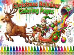 Cluiche Christmas Reindeer Coloring Pages