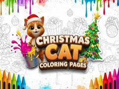 Cluiche Christmas Cat Coloring Pages
