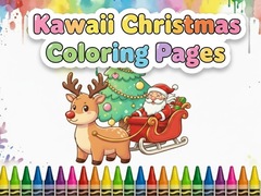 Cluiche Kawaii Christmas Coloring Pages