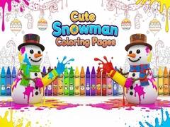 Cluiche Cute Snowman Coloring Pages