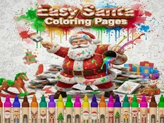 Cluiche Easy Santa Coloring Pages