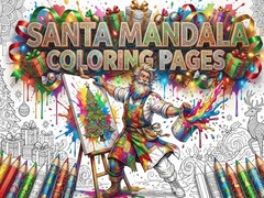 Cluiche Santa Mandala Coloring Pages