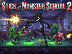 Cluiche Stick vs Monster School 2