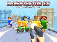 Cluiche Blocks Shooter 3D! Run, Shoot, Merge Weapons!