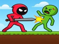 Cluiche Red Stickman vs Monster School