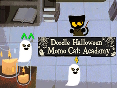 Cluiche Doodle Halloween Momo Cat: Academy