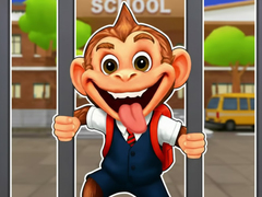 Cluiche Jigsaw Puzzle: Monkey Student School Prank