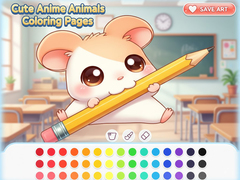 Cluiche Cute Anime Animals Coloring Pages