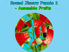 Cluiche Round jigsaw Puzzle 2 - Assemble Fruits
