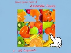 Cluiche Square jigsaw Puzzle 2 - Assemble Fruits