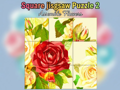 Cluiche Square jigsaw Puzzle 2  Assemble Flowers