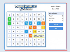Cluiche Word Construct Solitaire