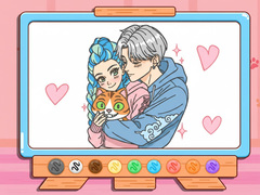 Cluiche Coloring Book: Kpop Valentine's Day