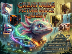 Cluiche Creatures Picture Block Quest