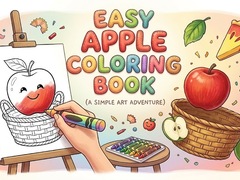 Cluiche Easy Apple Coloring Book