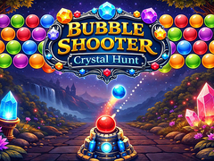 Cluiche Bubble Shooter Crystal Hunt