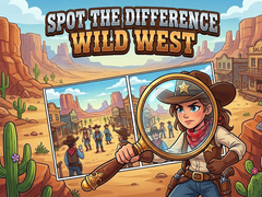 Cluiche Spot the Difference: Wild West