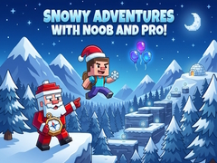 Cluiche Snowy Adventures with Noob and Pro!