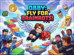 Cluiche Obby: Fly for Brainrots!