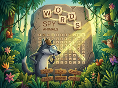 Cluiche Words Spy. Animals