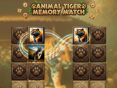 Cluiche Animal Tiger Memory Match
