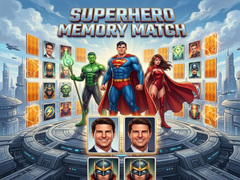 Cluiche Superhero Memory Match