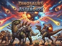 Cluiche Dinosaurs vs Asteroids