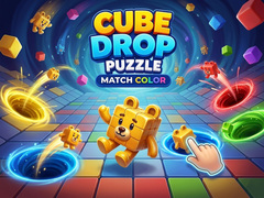 Cluiche Cube Drop Puzzle: Match Color