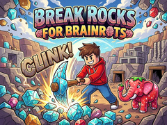 Cluiche Break Rocks For Brainrots