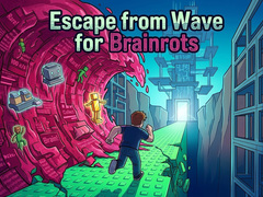 Cluiche Escape from Wave for Brainrots