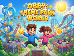 Cluiche Obby: Theme Park World