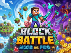 Cluiche Block Battle - Noob vs Pro