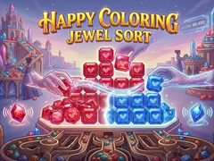 Cluiche Happy Coloring Jewel Sort