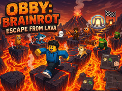Cluiche Obby: Brainrot escape from Lava