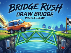 Cluiche Bridge Rush - Draw Bridge Puzzle Game